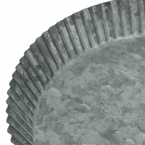 Floristik24 Decorative plate baking pan zinc Ø25cm H3cm