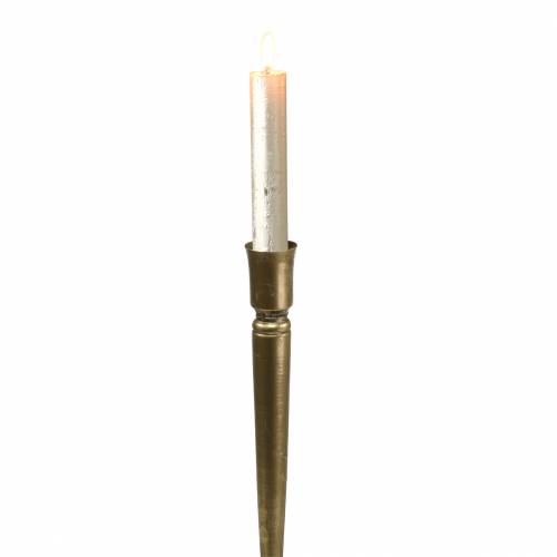 Floristik24 Candlestick brass-colored metal antique look Ø8cm H53.5cm