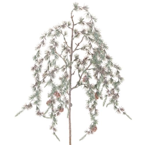 Artificial pine branch with cones, decorative pine branch, artificial, 80cm, 3 pieces