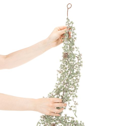Artificial garland with pine cones and needle branches for decoration, 185cm | Floristik24.ie