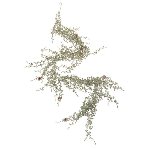 Artificial garland with pine cones and needle branches for decoration, 185cm | Floristik24.ie