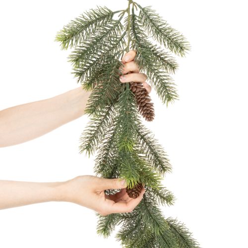Decorative pine branch, artificial garland for winter arrangements, 190cm | Floristik24.ie