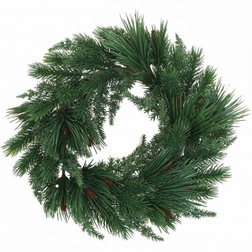 Floristik24 Wreath of conifer mix artificial Ø28cm green door wreath