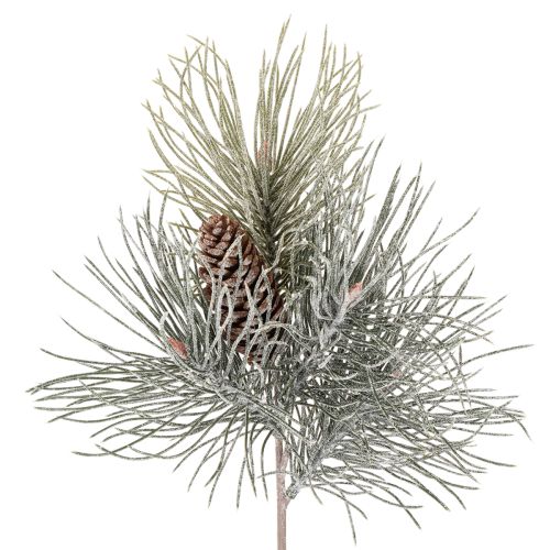 Artificial pine branch with cones, wintery, 40cm buy online | Floristik24.ie