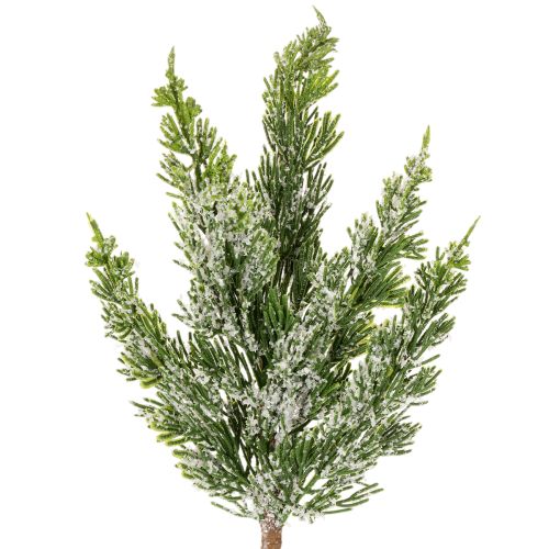 Artificially snow-covered pine branch for floral arrangements and Advent decorations, 40cm, 3 pieces