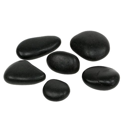 Floristik24 Pebbles black 4cm - 7cm 1kg