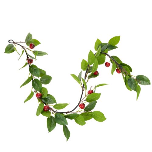 Product Artificial garland with cherries. Perfect for natural room decoration. Floral look. 160cm.