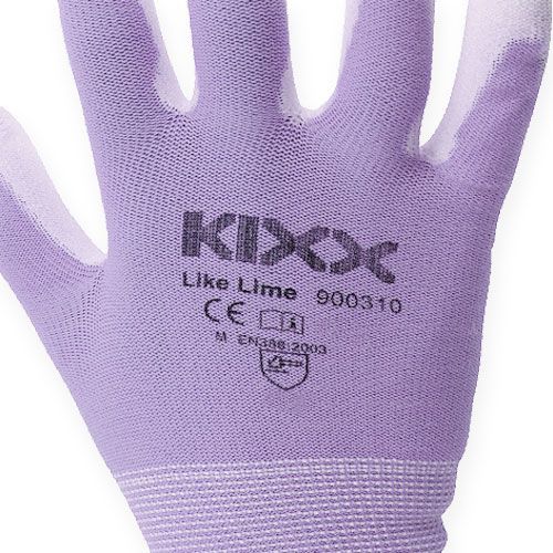 Product Kixx garden gloves white, lilac size 8