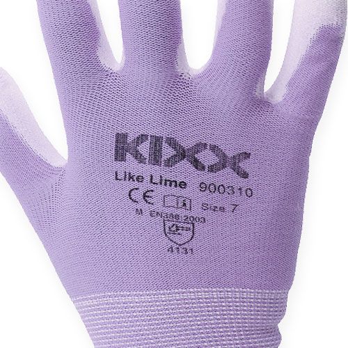 Product Kixx garden gloves size 7 white, lilac