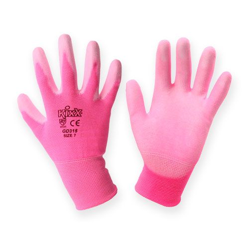 Kixx garden gloves size 7 pink, pink