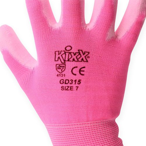 Kixx garden gloves size 7 pink, pink