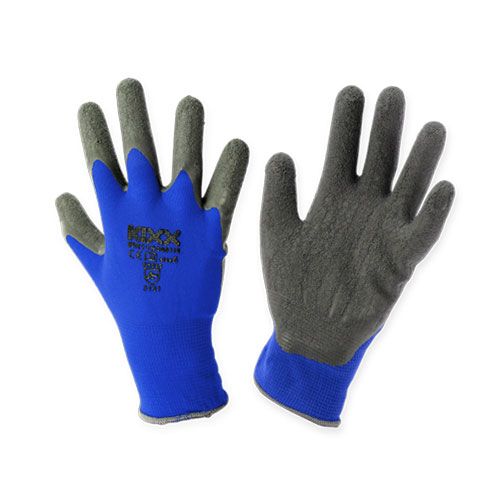 Product Kixx nylon garden gloves size 8 blue, black
