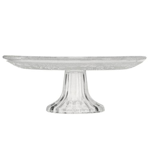 Classic glass cake plate on foot - Elegant for every celebration Ø 20cm | Floristik24.ie