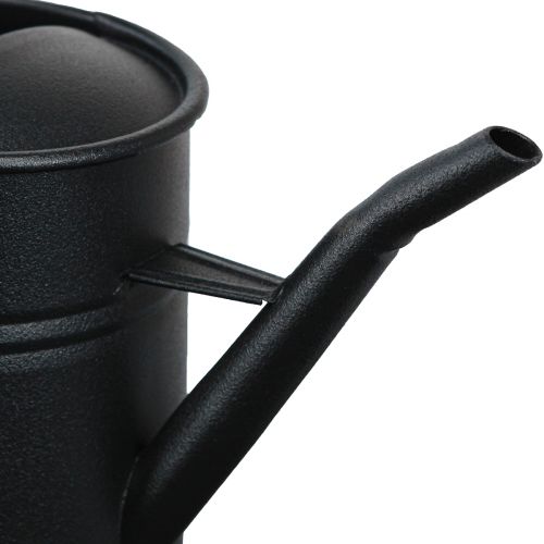Product Stylish small decorative watering can, black metal, 30x13x17cm, 1.7l, planter, apartment/balcony decoration