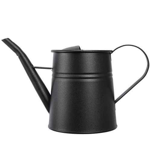 Product Stylish small decorative watering can, black metal, 30x13x17cm, 1.7l, planter, apartment/balcony decoration