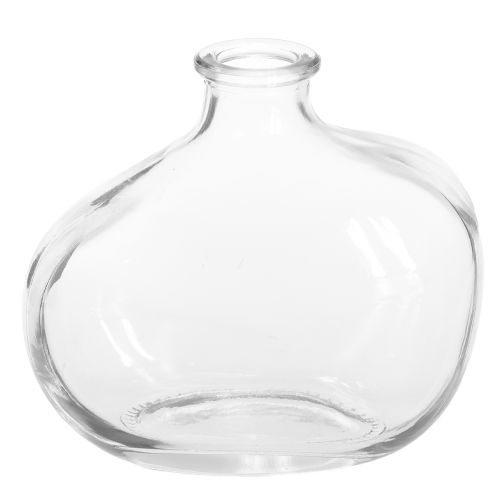 Floristik24 Small glass vase modern mini vase glass clear 11×6×10cm 3pcs