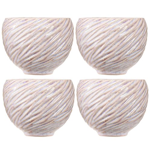 Product Small ceramic bowls in pink spiral decor Ø9cm 4pcs