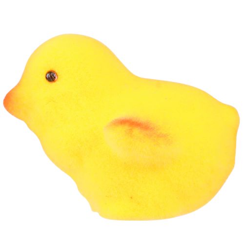 Product Small Easter Chicks Yellow Orange Flocked H4.5cm 18 pcs