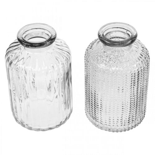Floristik24 Small vases glass vase flower vases glass Ø6cm H10cm 2pcs