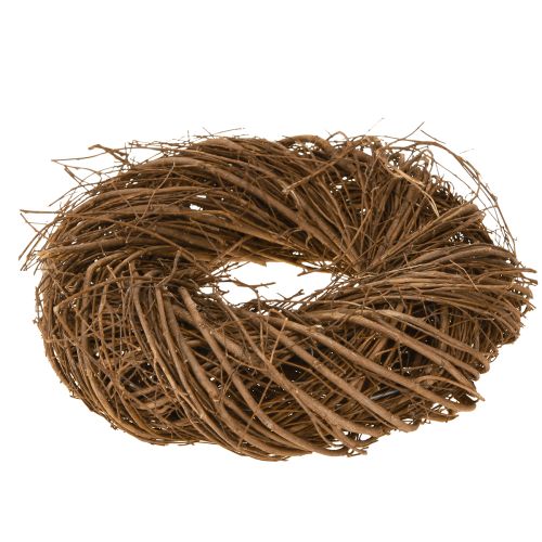 Floristik24 Small wreath made of twigs, decorative wreath made of natural elm, Ø25cm