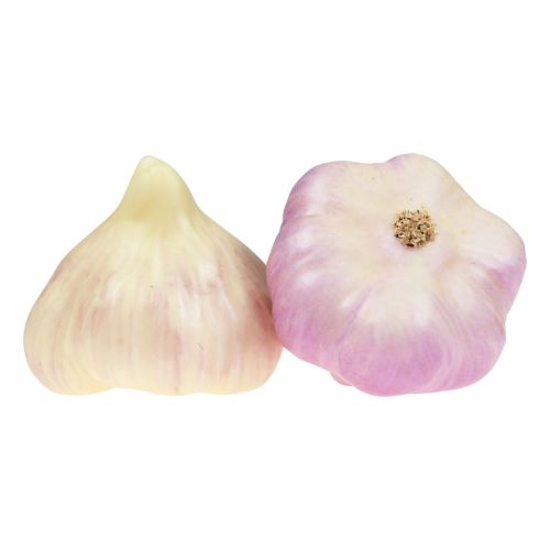 Product Artificial Vegetable Decoration Garlic Pink, White Ø6.5cm 2 pcs