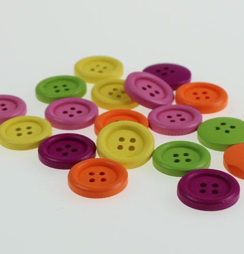 Floristik24 Decorative buttons colored Ø2cm 75pcs