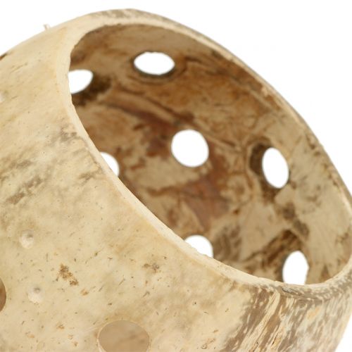 Product Coconut bowl polished with holes natural Ø9,5cm - Ø13cm 1p