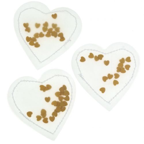 Confetti heart gold 5cm 24pcs