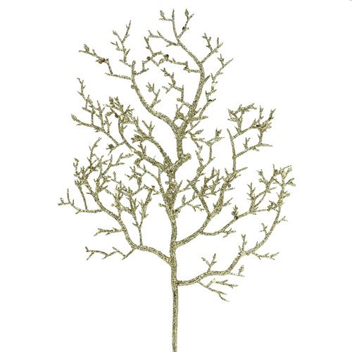 Floristik24 Coral branch with mica light gold 3pcs