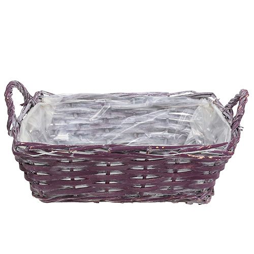 Floristik24 Square basket 29cm x 23cm H10cm dark purple