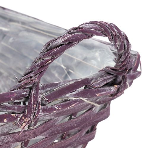 Square basket dark purple 25cm x 18cm H10cm