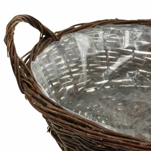 Floristik24 Large basket with handles planter willow brown Ø40cm H13cm