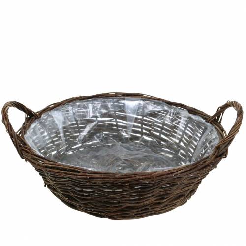 Floristik24 Large basket with handles planter willow brown Ø40cm H13cm