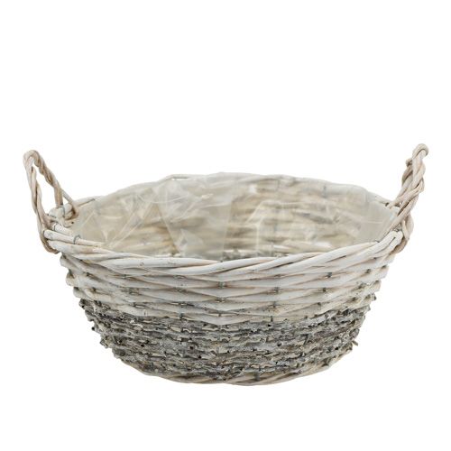 Floristik24 Plant basket round white washed Ø 26.5cm
