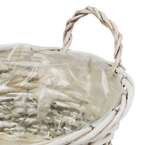 Product Plant basket round white washed Ø 26.5cm