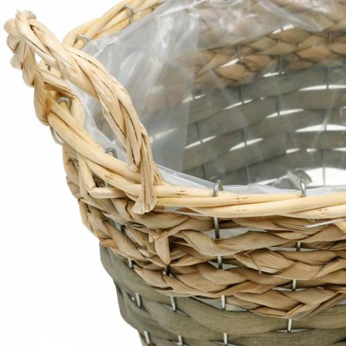 Product Basket braided oval plant basket nature, gray 29/24cm set of 2