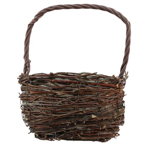 Product Basket with handle birch plant basket with foil H28,5cm