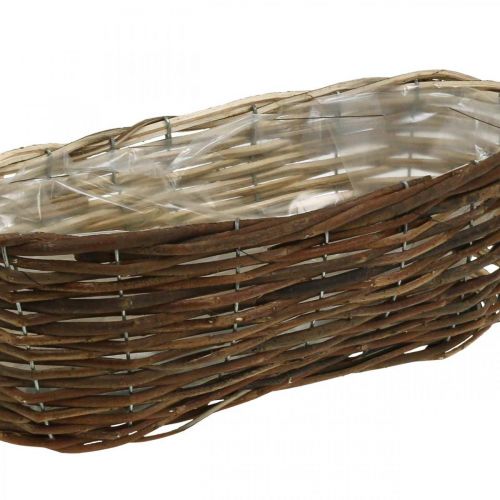 Basket for planting, floral decorations, natural wood basket L35cm 11.5cm