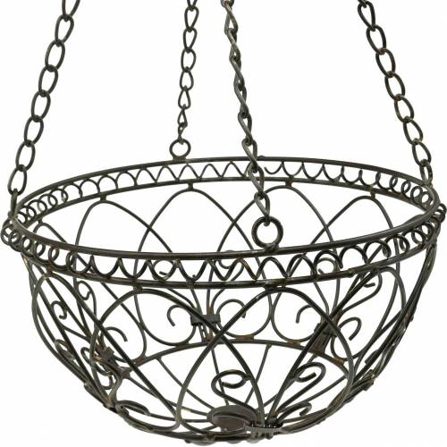 Product Decorative plant basket for hanging rust brown Ø24cm