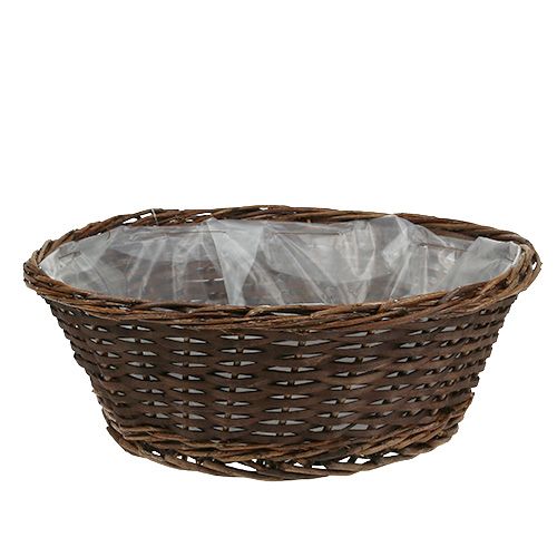 Floristik24 Basket bowl round Ø40cm H14.5cm unpeeled