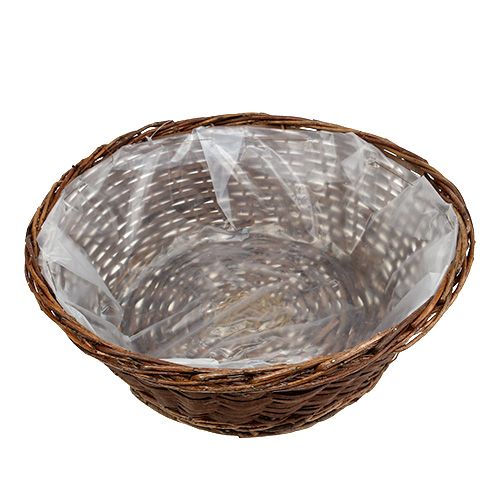 Floristik24 Basket bowl round Ø40cm H14.5cm unpeeled