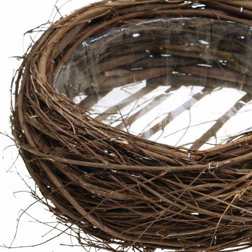 Floristik24 Basket bowl Easter basket dark brown Ø26 / Ø15cm set of 2