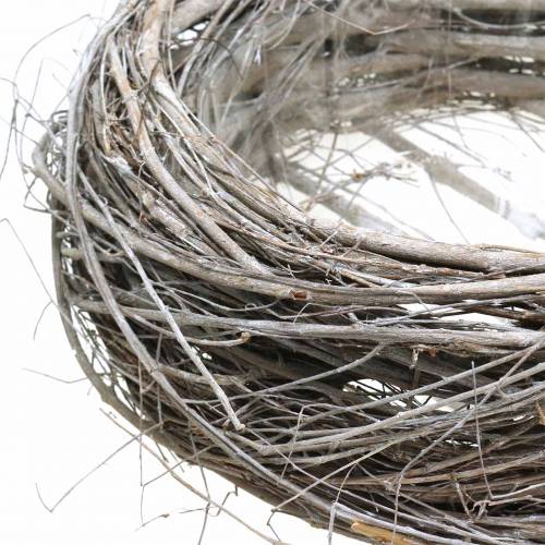 Floristik24 Basket bowl Easter basket brown white washed Ø26 / Ø15cm set of 2