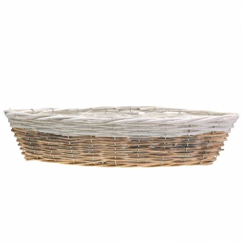 Floristik24 Basket boat white, nature 55cm x 17cm