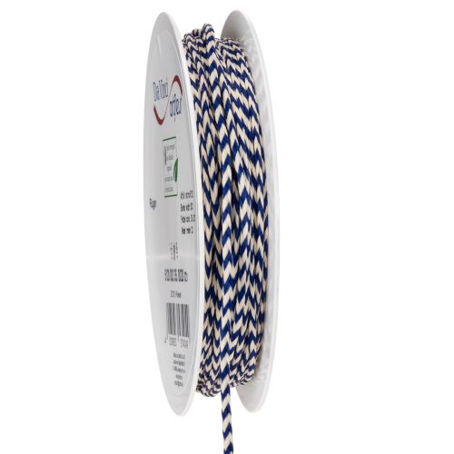 Striped gift ribbon/cord for creative decoration, 3mm thick, 20m long