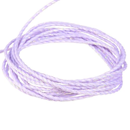 Product Cord with Glitter Purple Decorative Cord Iridescent 15mm 50m