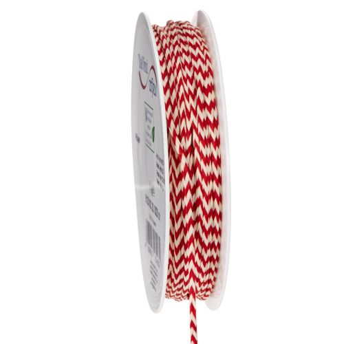Zigzag pattern cord on a roll for crafting and packaging, 3mm diameter, 20m long buy online | Floristik24.ie