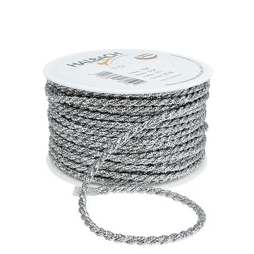 Cord silver 4mm 25m