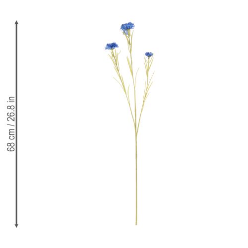 Product Cornflower artificial flower for elegant living room design, summer decoration, 68cm, 4 pieces