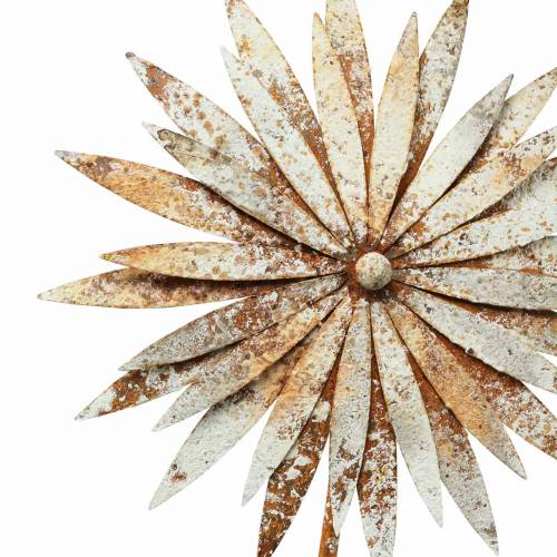 Floristik24 Garden plug cornflower patina metal white Ø18cm H88cm